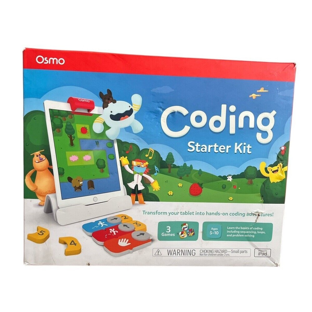 Osmo Coding Starter Kit for iPad - 3 Educational Learning Games Ages 5-10  New